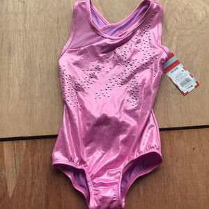 Pink bedazzled leotard